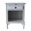 Gustavian Bedside Table with pullout tray in grey