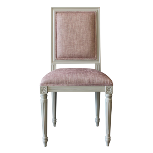 Square Back Side Chair Pink fabric