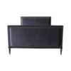 Karl Bed Frame in charcoal finish and midnight fabric