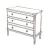 Gustavian Chest of three drawers Drawing