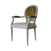 Oval Chair with olive velvet fabric